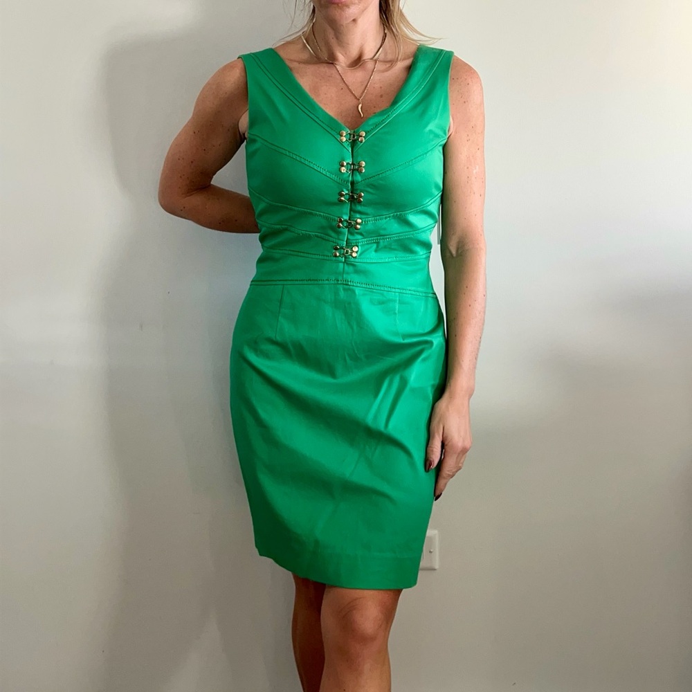 ANTONIO MELANI Vibrant Green Mini Dress